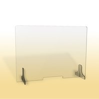Ochranná přepážka / clona na stůl, 100 x 90 cm, nízký otvor