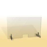 Ochranná přepážka / clona na stůl, 100 x 90 cm, vysoký otvor