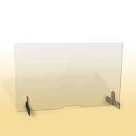 Ochranná přepážka / clona na stůl, 150 x 90 cm, nízký otvor