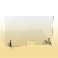 Ochranná přepážka / clona na stůl, 150 x 90 cm, vysoký otvor