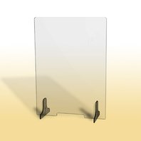 Ochranná přepážka / clona na stůl, 65 x 90 cm, nízký otvor