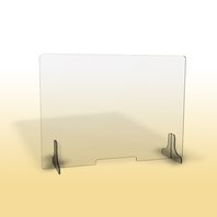 Ochranná přepážka / clona na stůl, 90 x 90 cm, nízký otvor
