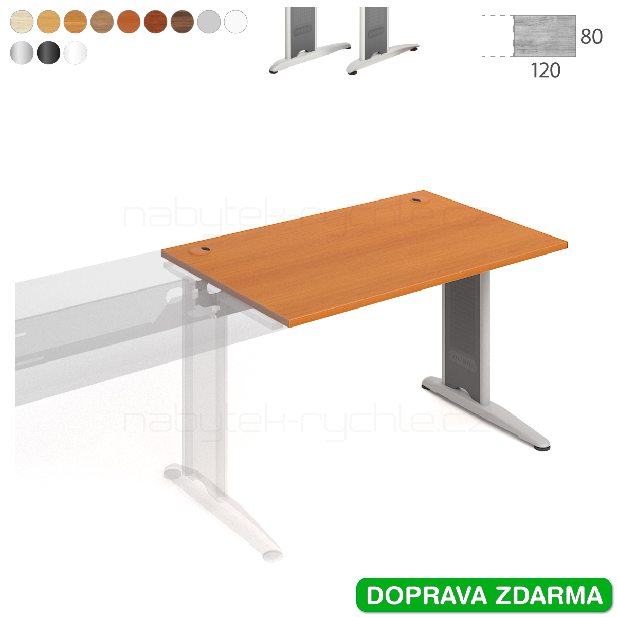 FS 1200 R Hobis Flex - Stůl 120 x 80 navazující