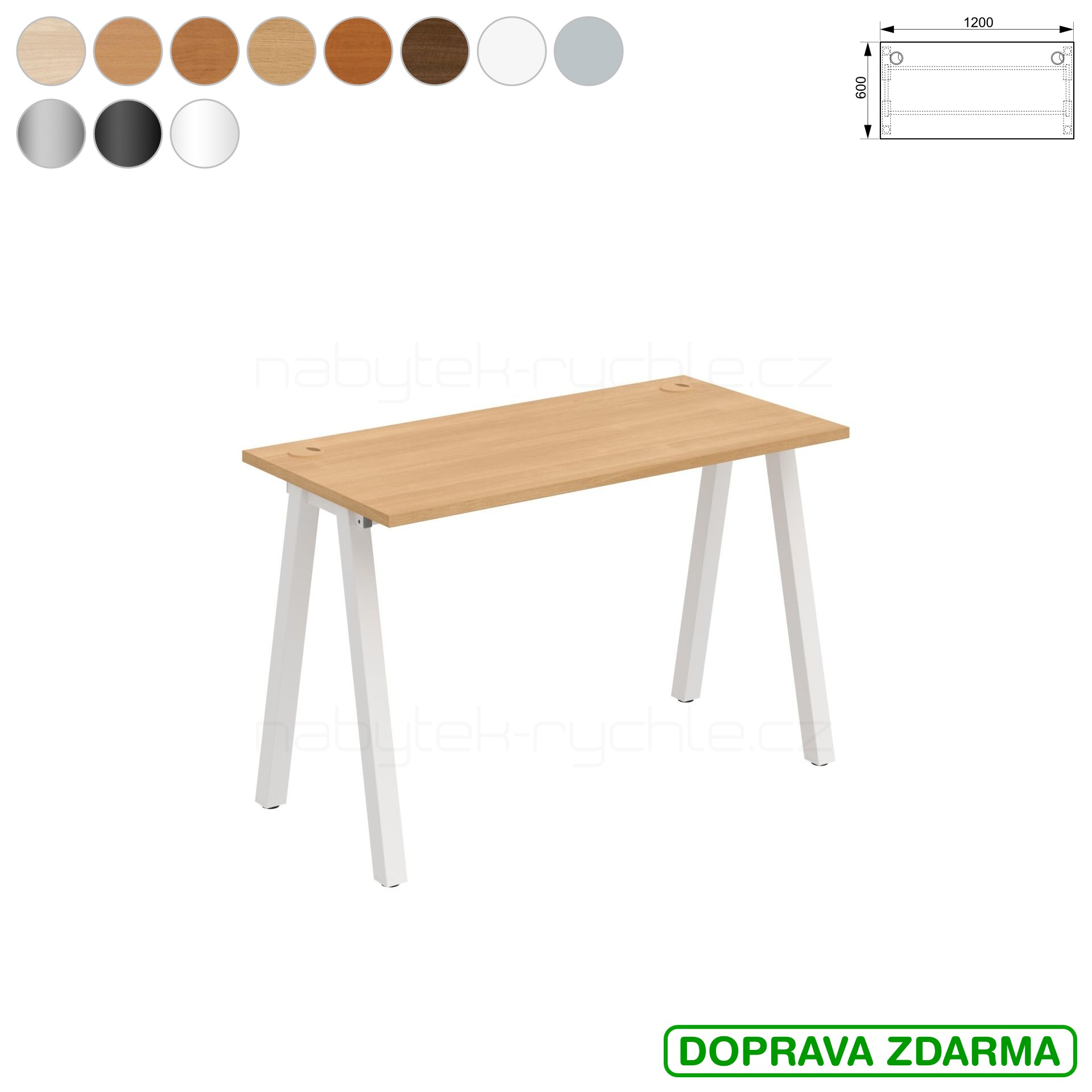 UE A 1200 Hobis UNI - Stůl pracovní 120 x 60