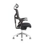 Židle Merope s podhlavníkem černá - Boční pohled