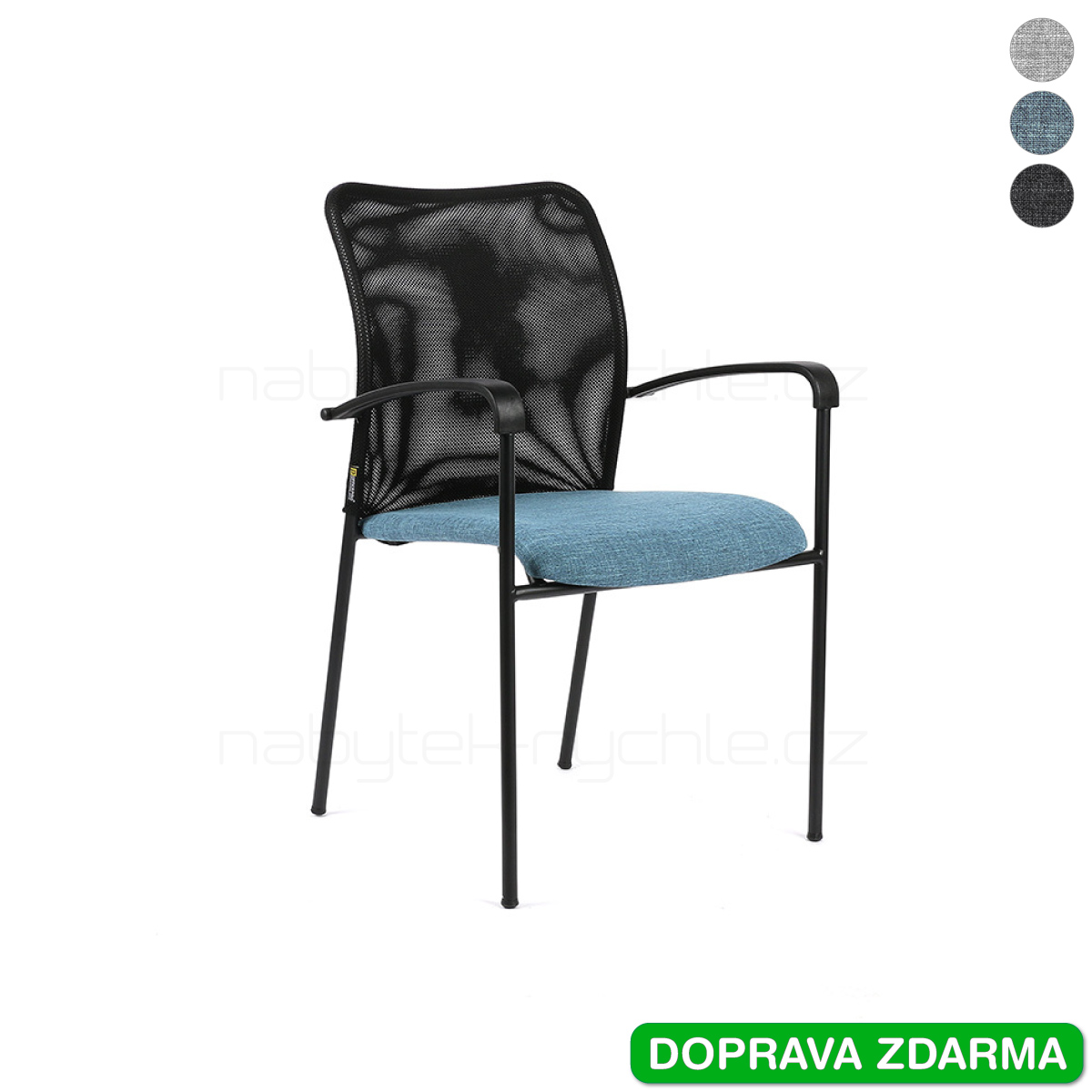 Konferenční židle Triton Black SL modrá