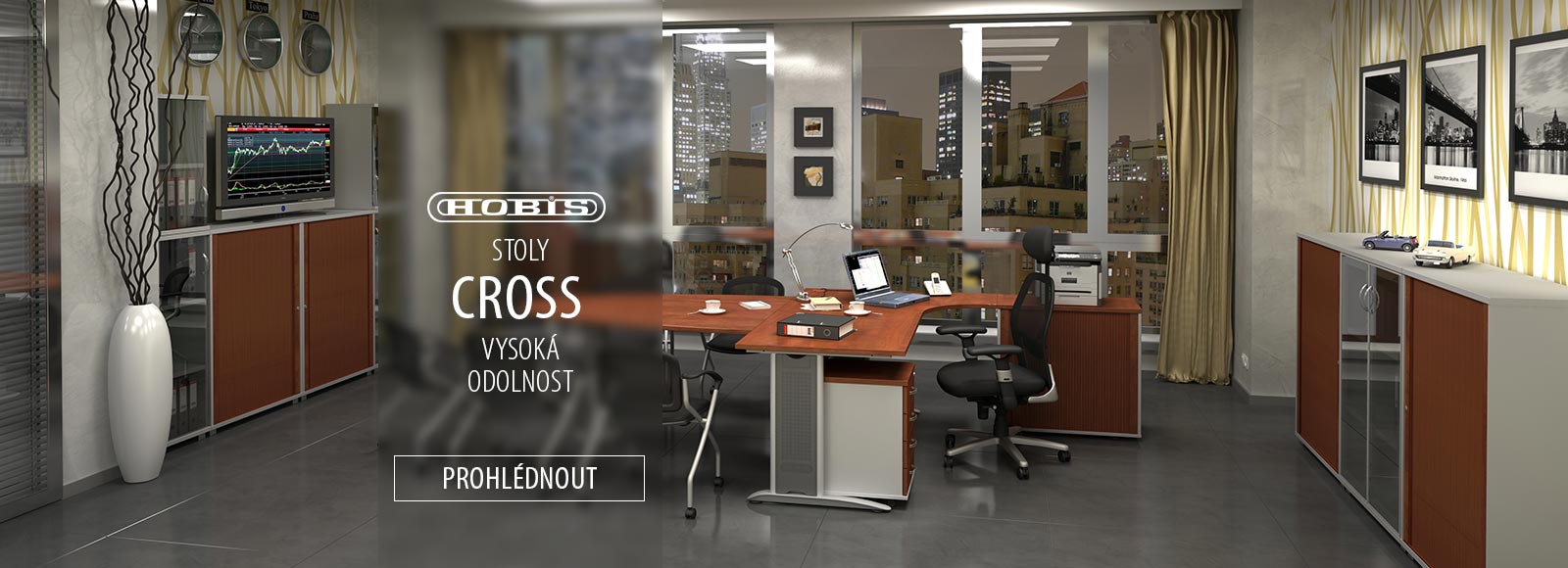 Kancelářské stoly Hobis Cross
