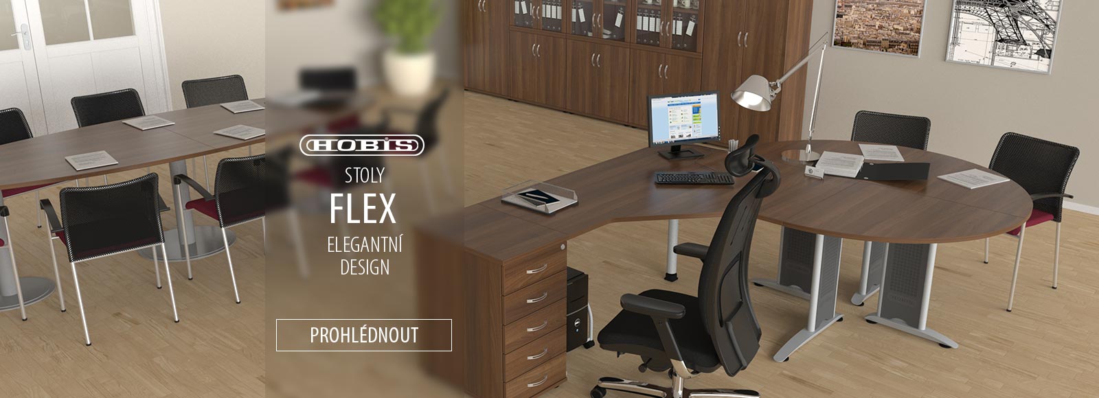 Kancelářské stoly Hobis Flex